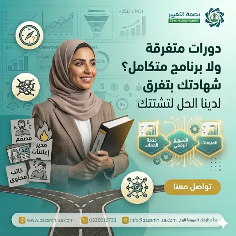دورة خدمة عملاء وتسويق رقمي ومبيعات معتمدة | بصمة