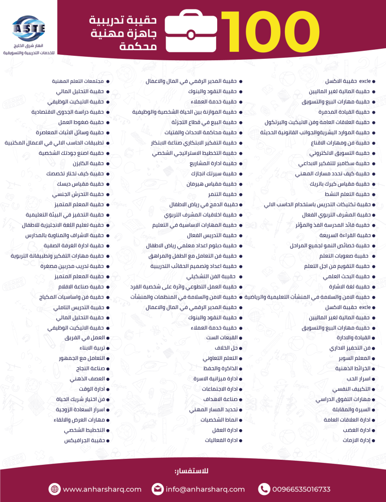 أفضل مصمم حقائب تدريبية تصميم وبيع حقائب تدريبية احترافية وفق المعايير